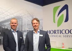 Marcel Weinans en Ben Hoogendoorn van Horticoop Technical Services. Het bedrijf is onder meer in Duitsland actief met het ombouwen van kassen voor een wissel van teelt.